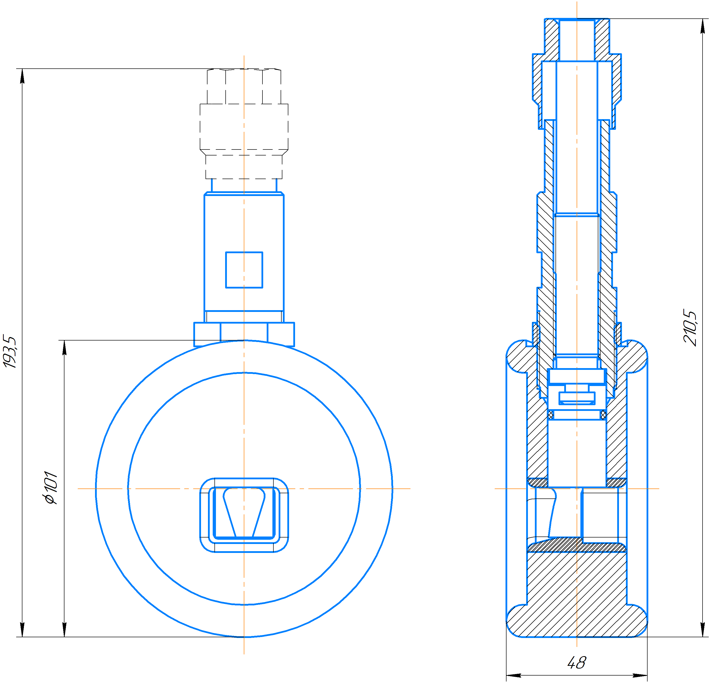 Штуцер регулируемый